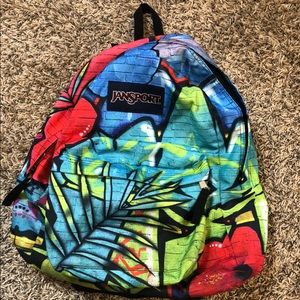 🔥Awesome Jansport tropical back pack book bag